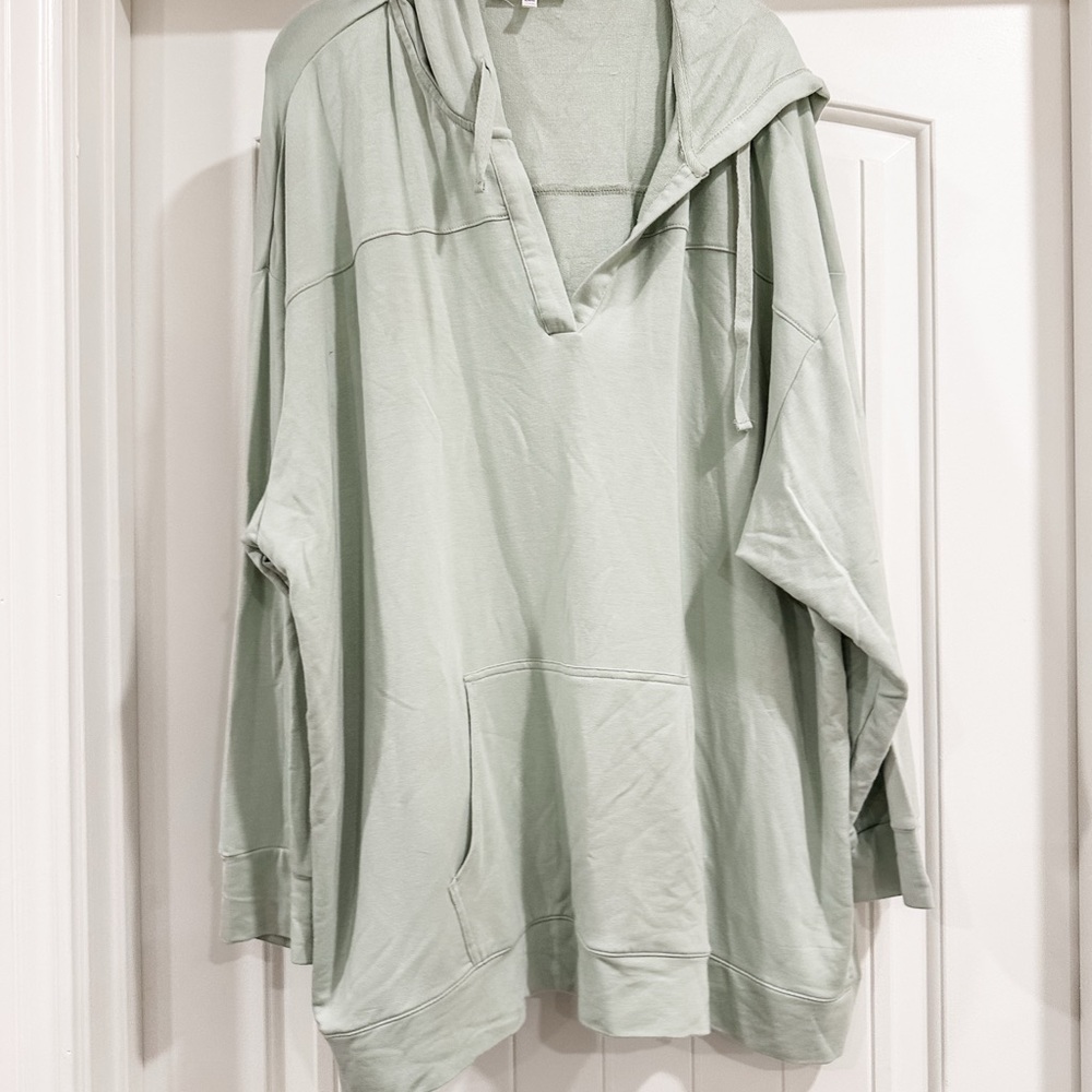 Workshop Republic Clothing Women’s Hoodie, Seafoam Green, Size 3X